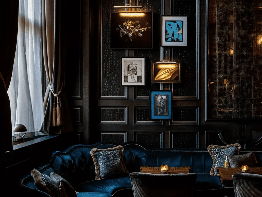 Kimpton Fitzroy, London — framed artwork installation