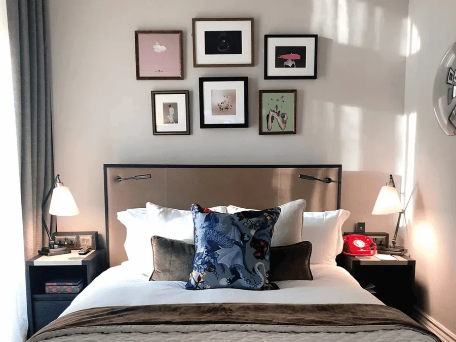 Kimpton Fitzroy, London — framed artwork installation