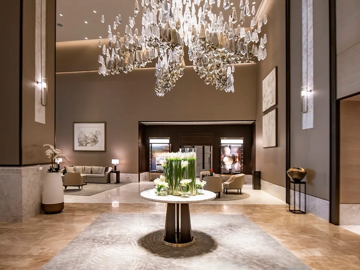 Mandarin Hotel, London — framed artwork installation