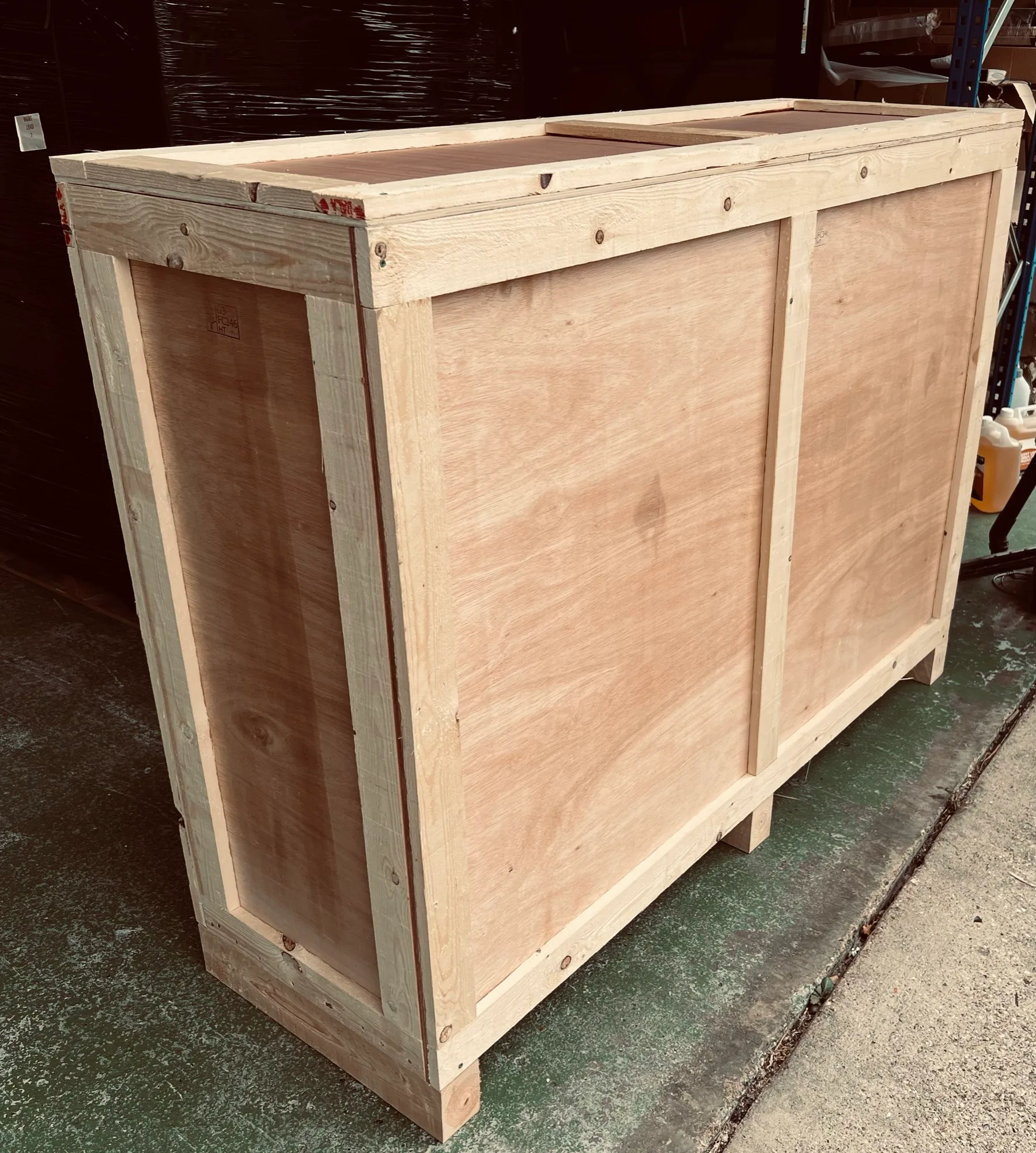 Bespoke timber crate built in-house to ship framed artwork worldwide